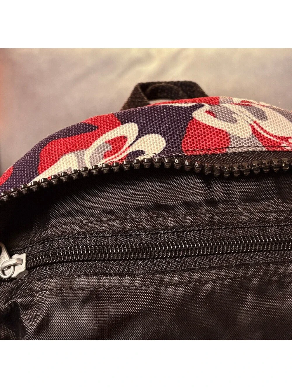 BULA Red and Black Floral Pattern Backpack